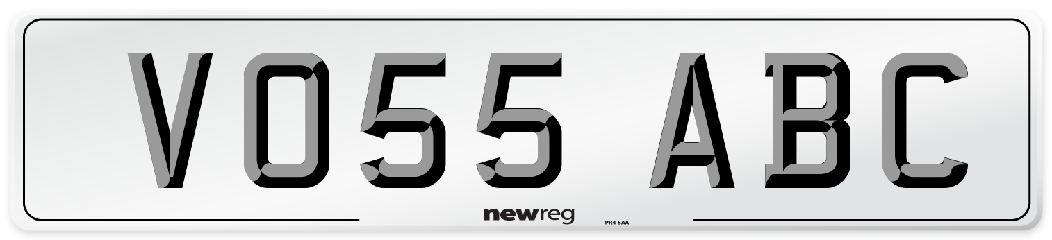 VO55 ABC Number Plate from New Reg